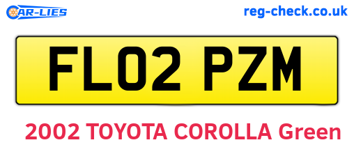 FL02PZM are the vehicle registration plates.
