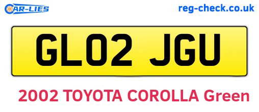 GL02JGU are the vehicle registration plates.