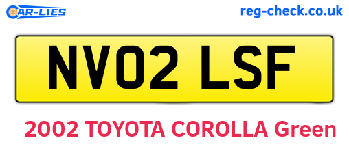 NV02LSF are the vehicle registration plates.