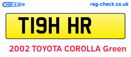 T19HHR are the vehicle registration plates.