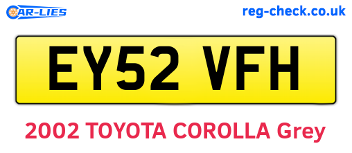 EY52VFH are the vehicle registration plates.