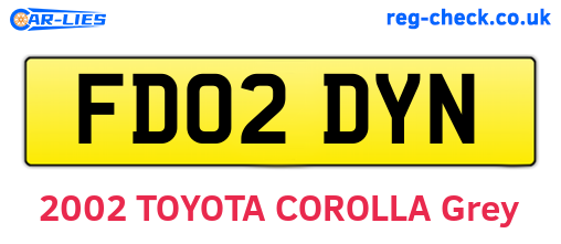 FD02DYN are the vehicle registration plates.