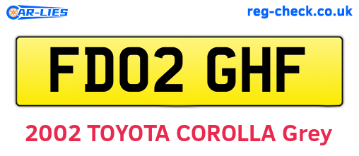 FD02GHF are the vehicle registration plates.