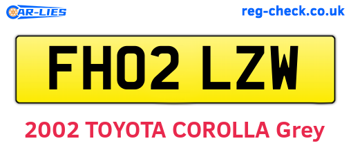 FH02LZW are the vehicle registration plates.