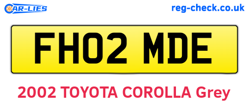 FH02MDE are the vehicle registration plates.
