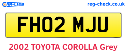 FH02MJU are the vehicle registration plates.