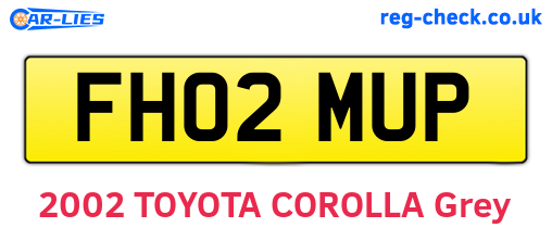 FH02MUP are the vehicle registration plates.