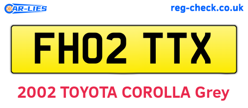 FH02TTX are the vehicle registration plates.