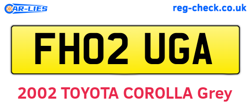 FH02UGA are the vehicle registration plates.