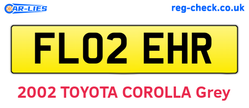 FL02EHR are the vehicle registration plates.