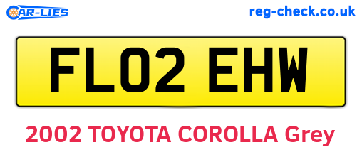 FL02EHW are the vehicle registration plates.