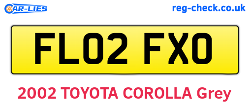 FL02FXO are the vehicle registration plates.