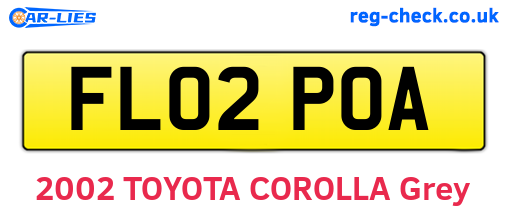 FL02POA are the vehicle registration plates.