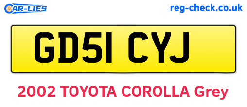 GD51CYJ are the vehicle registration plates.