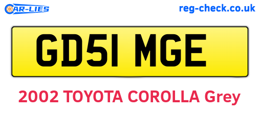 GD51MGE are the vehicle registration plates.