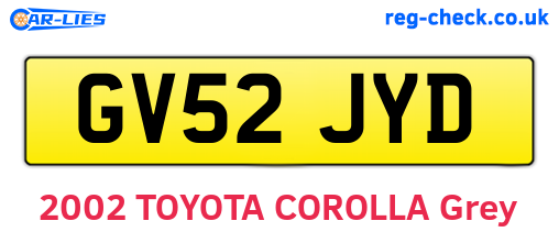GV52JYD are the vehicle registration plates.