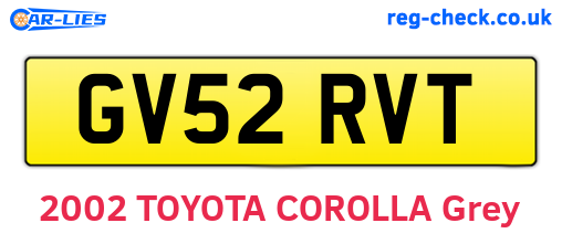 GV52RVT are the vehicle registration plates.