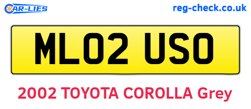 ML02USO are the vehicle registration plates.