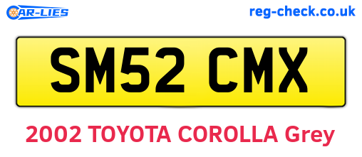 SM52CMX are the vehicle registration plates.