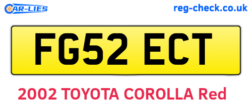 FG52ECT are the vehicle registration plates.