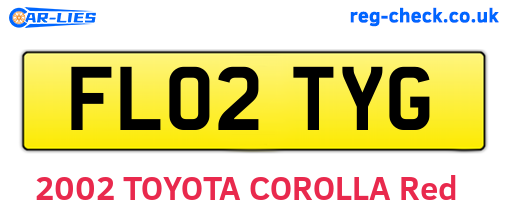 FL02TYG are the vehicle registration plates.