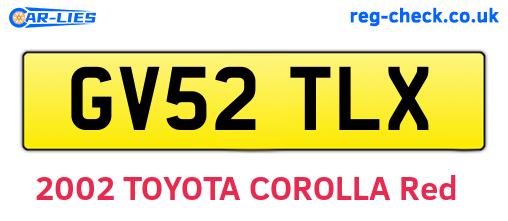 GV52TLX are the vehicle registration plates.