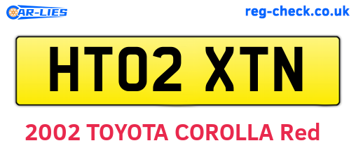 HT02XTN are the vehicle registration plates.