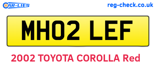 MH02LEF are the vehicle registration plates.