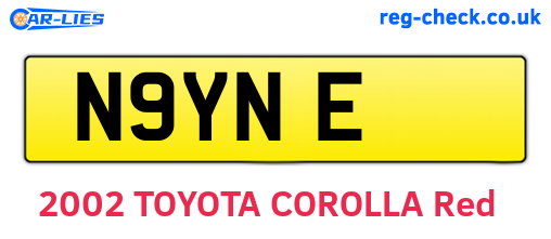 N9YNE are the vehicle registration plates.