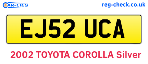 EJ52UCA are the vehicle registration plates.