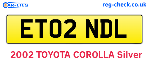 ET02NDL are the vehicle registration plates.