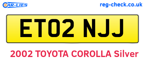 ET02NJJ are the vehicle registration plates.