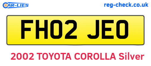 FH02JEO are the vehicle registration plates.