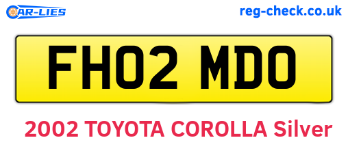 FH02MDO are the vehicle registration plates.