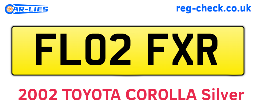 FL02FXR are the vehicle registration plates.