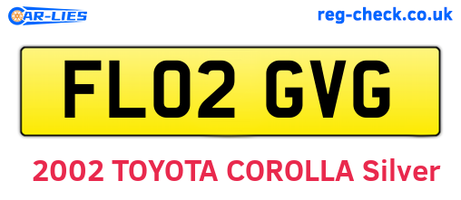 FL02GVG are the vehicle registration plates.