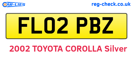 FL02PBZ are the vehicle registration plates.