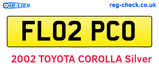 FL02PCO are the vehicle registration plates.