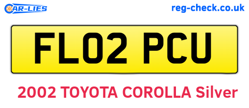 FL02PCU are the vehicle registration plates.