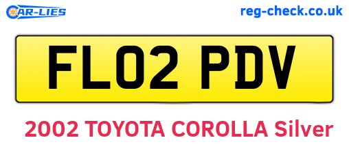 FL02PDV are the vehicle registration plates.