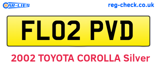 FL02PVD are the vehicle registration plates.