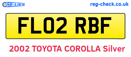 FL02RBF are the vehicle registration plates.