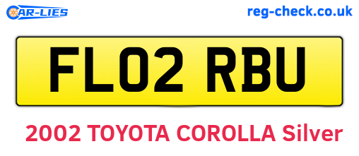 FL02RBU are the vehicle registration plates.