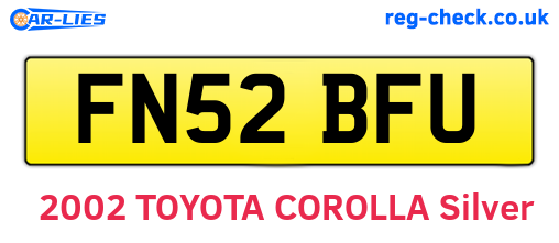 FN52BFU are the vehicle registration plates.