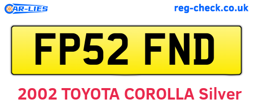 FP52FND are the vehicle registration plates.