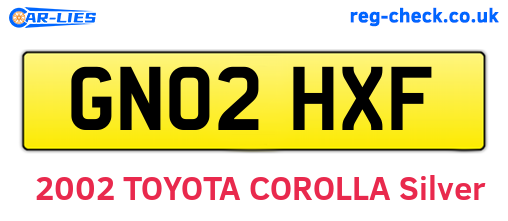 GN02HXF are the vehicle registration plates.