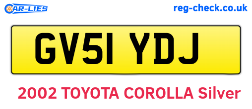 GV51YDJ are the vehicle registration plates.