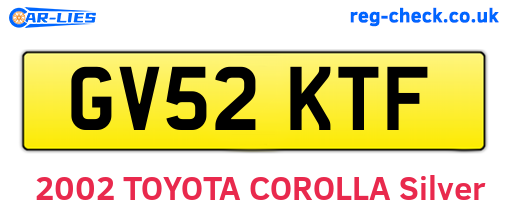 GV52KTF are the vehicle registration plates.