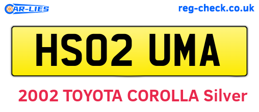 HS02UMA are the vehicle registration plates.