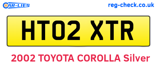 HT02XTR are the vehicle registration plates.